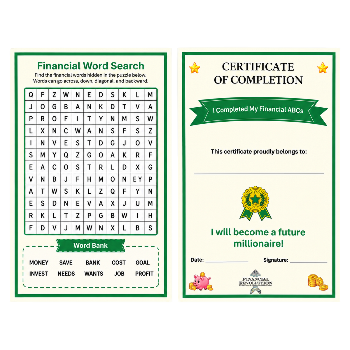 PREORDER My Financial ABCs: Coloring & Activity Book